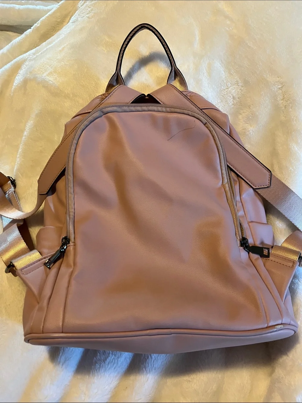 Stylish Blush Pink Women’s Backpack Tote